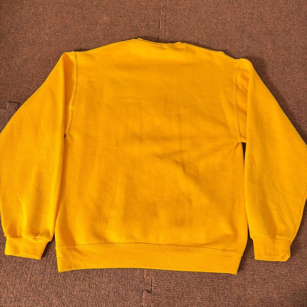 vtg Jerzees Nestle Nutrition 80 Years Anniversary Sweatshirt Yellow Mens Medium - Picture 7 of 8
